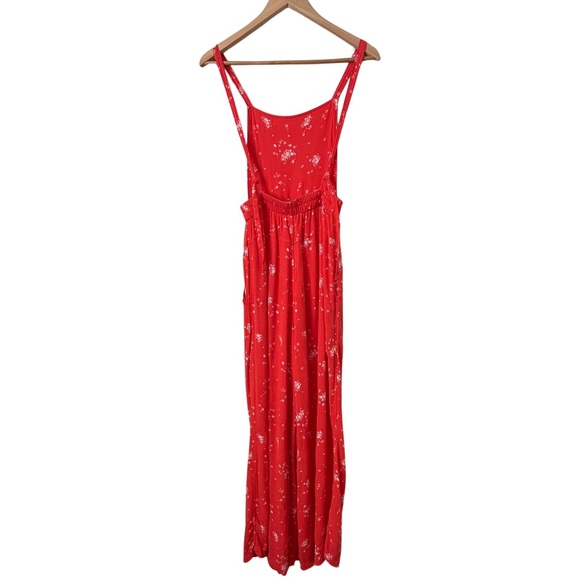 Free People Sweet in the Streets Jumpsuit Wide Leg Floral - Size XS - Orange - Picture 4 of 14